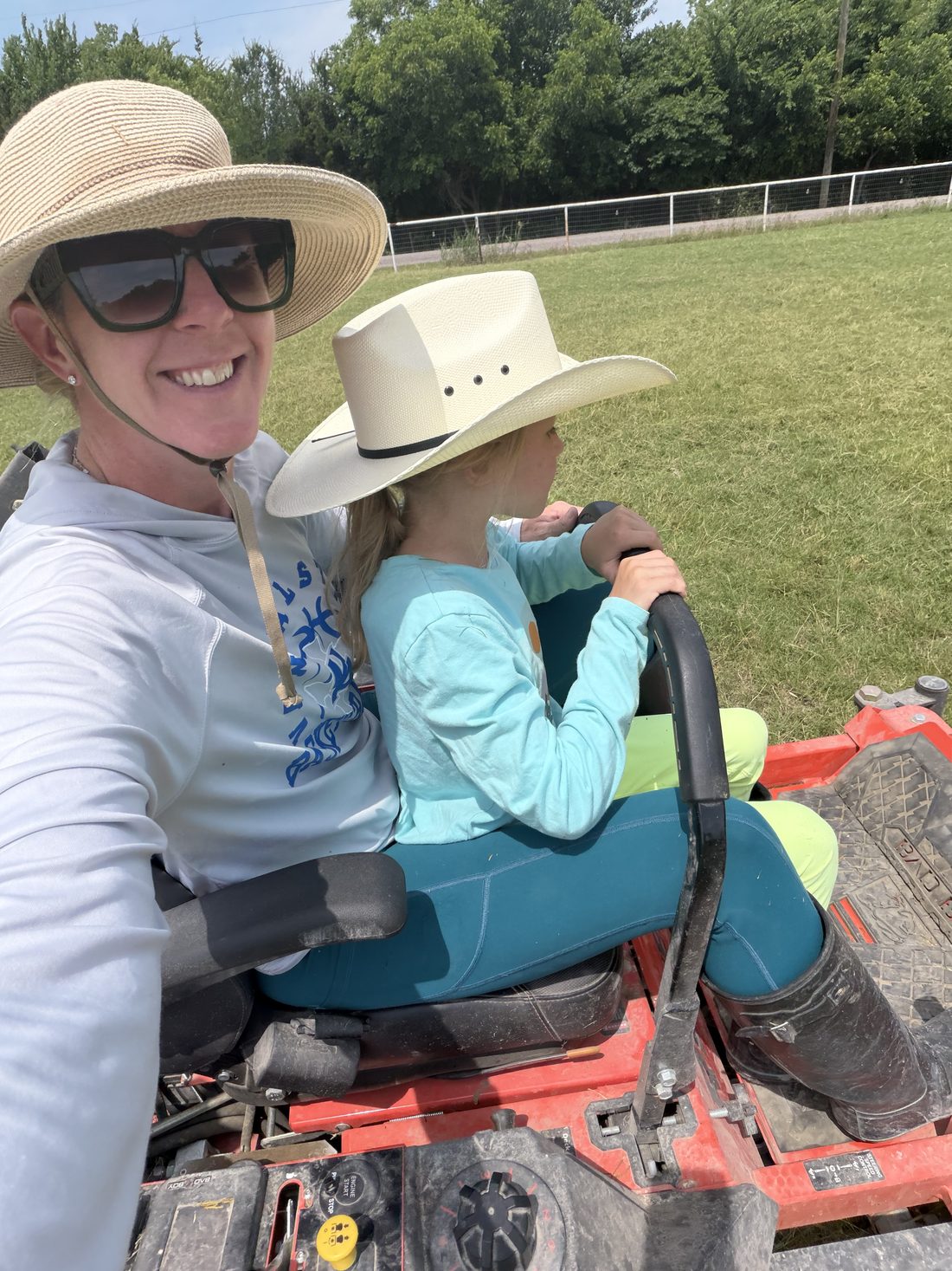 Catherine and Leona on the ranch in Van Alstyne, Texas